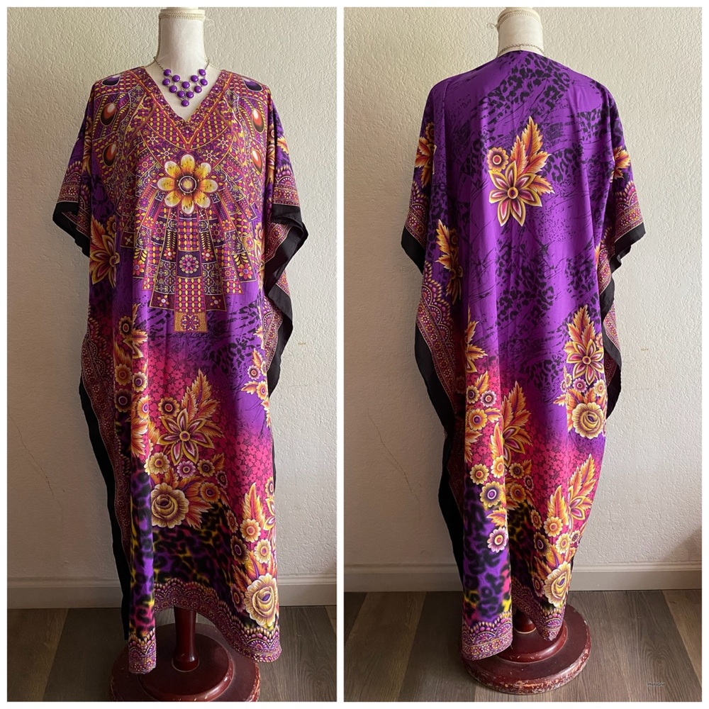 Purple Floral Maxi Dress